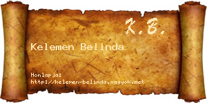 Kelemen Belinda névjegykártya